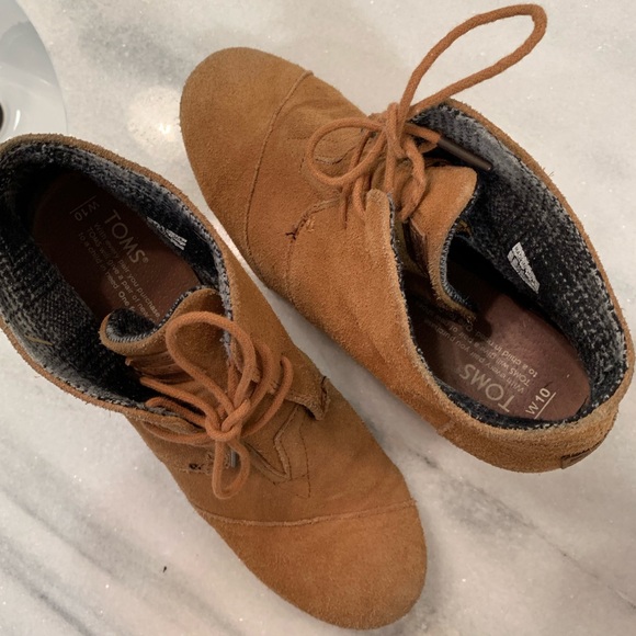 Tom’s Bootie Wedges Sz10 - Picture 5 of 7